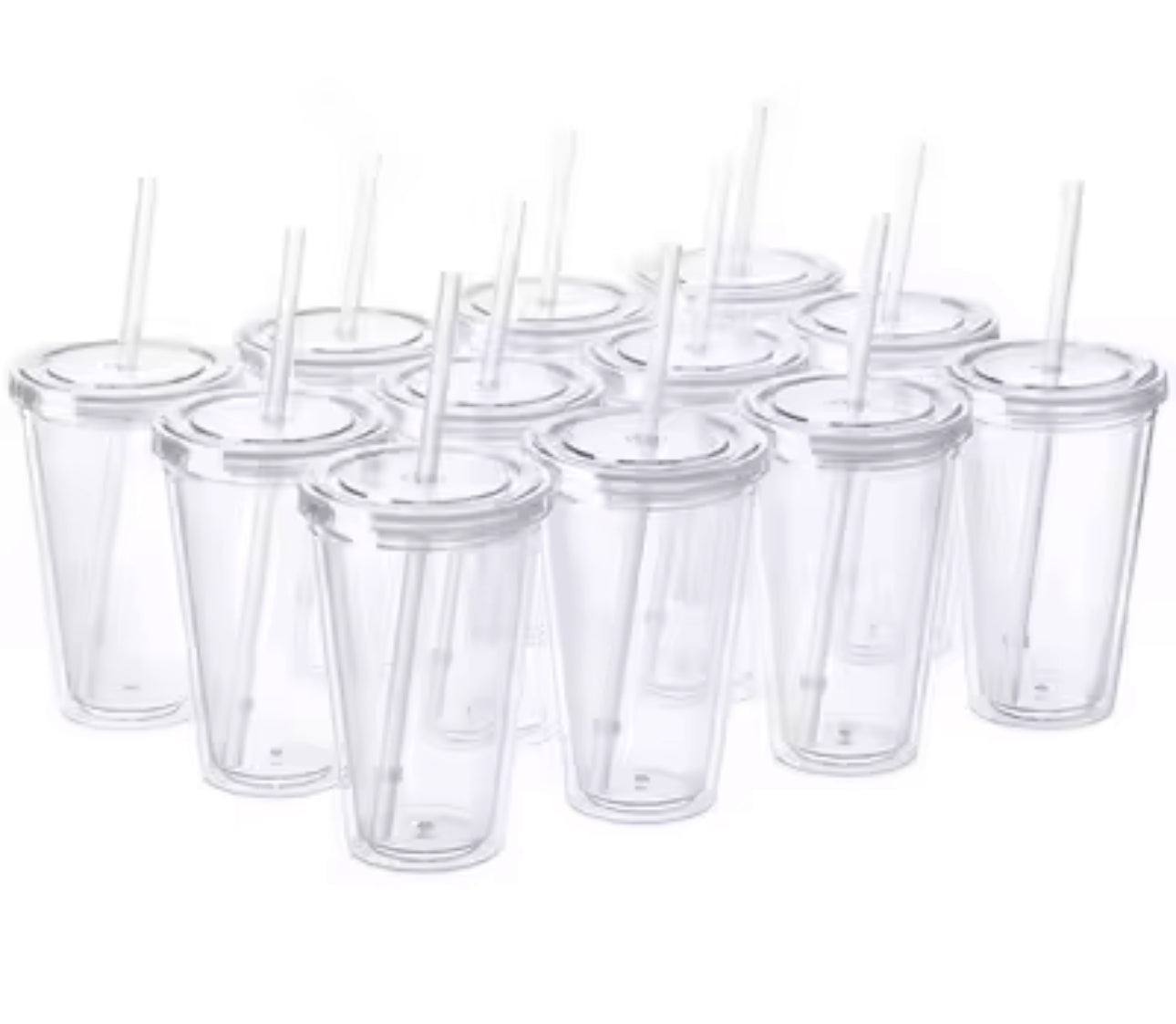20oz Acrylic Snow Globe Tumbler