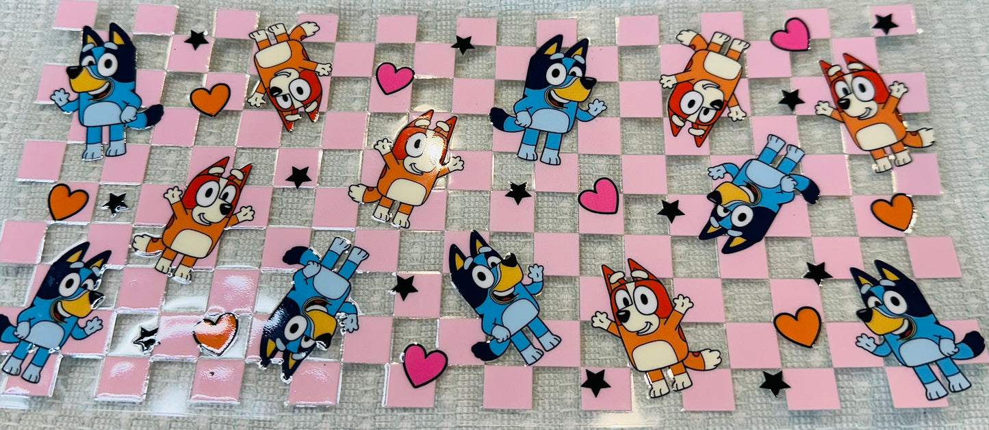 #354 BLUEY PINK PLAID