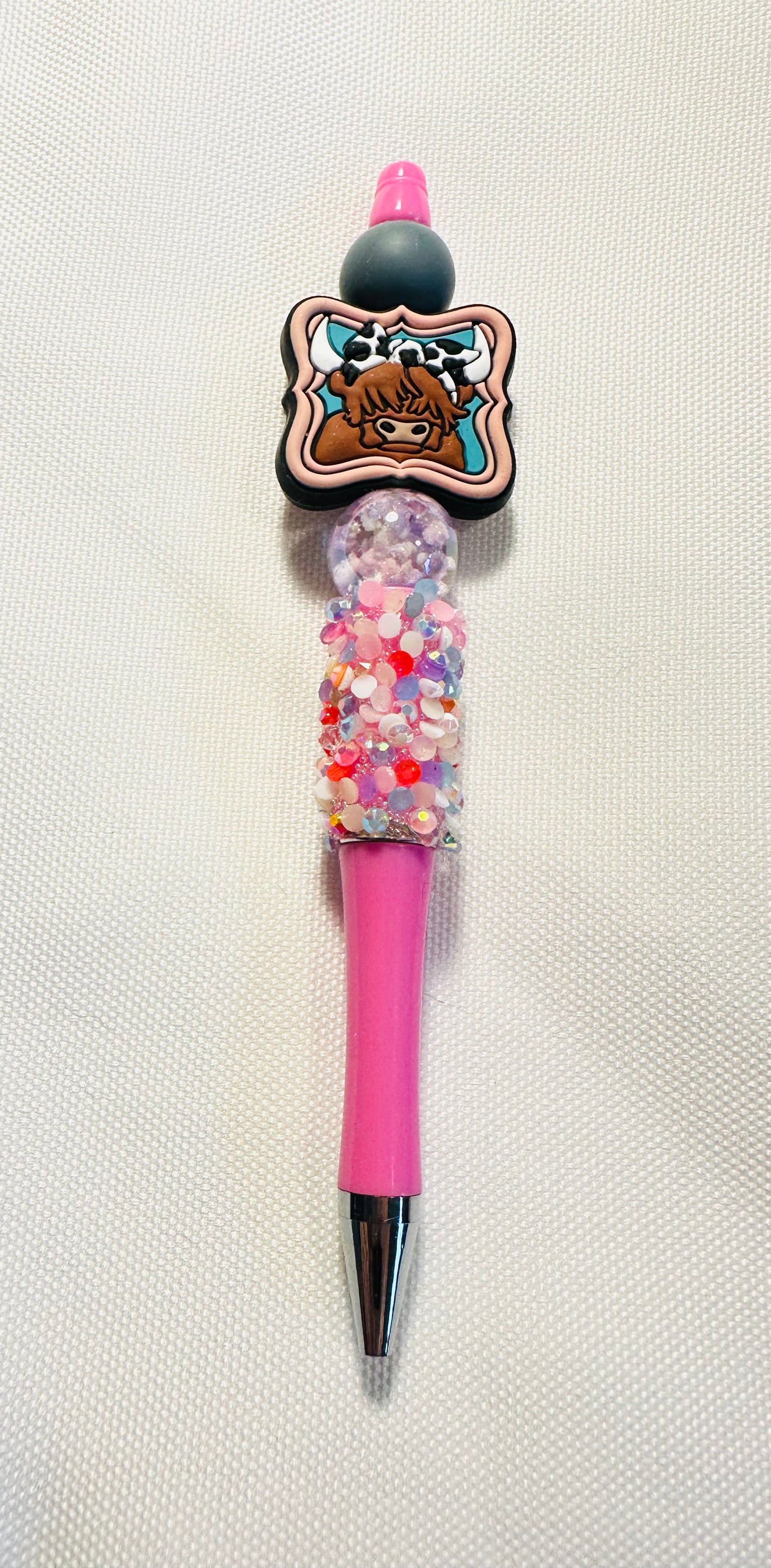 PINK BEADED SLEEVE PEN