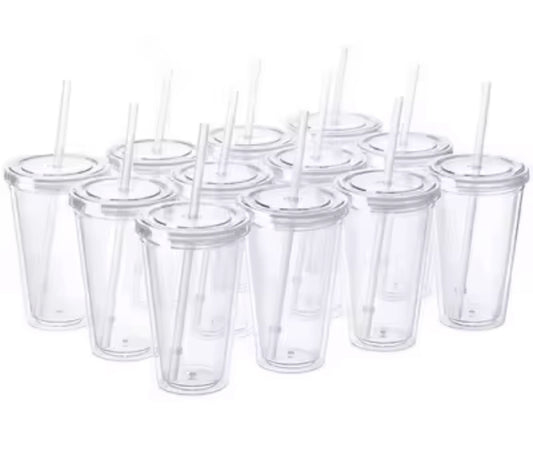 20oz Acrylic Snow Globe Tumbler