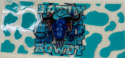 #164 HOWDY TEAL PRINT