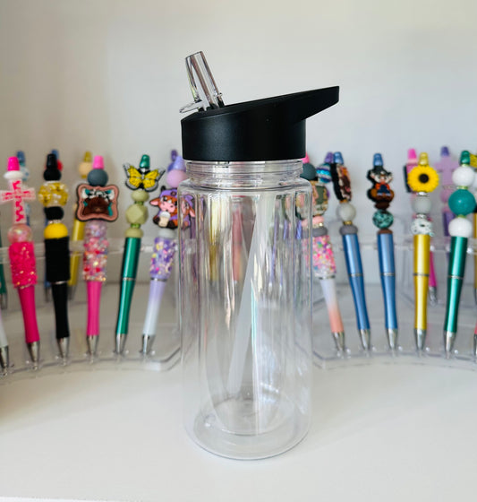 10oz Acrylic Black Kids Snow Globe Cup