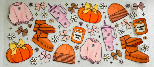 #176 PINK N ORANGE FALL