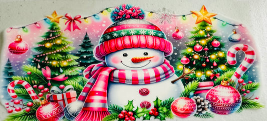 #225 PINK SNOWMAN