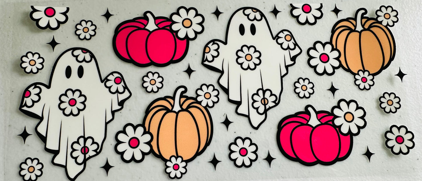#234 GHOST W/PINK N ORANGE PUMPKINS