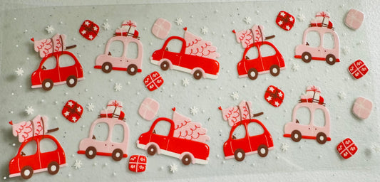 #224 CHRISTMAS TRUCKS RED