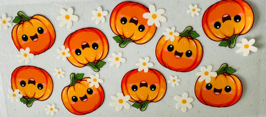 #177 CUTE PUMPKINS W/DAISIES