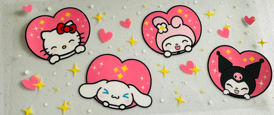 #301 HK PINK HEART N STARS