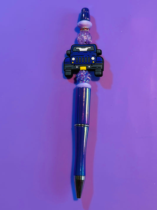 Beaded Purple JEEP Pen
