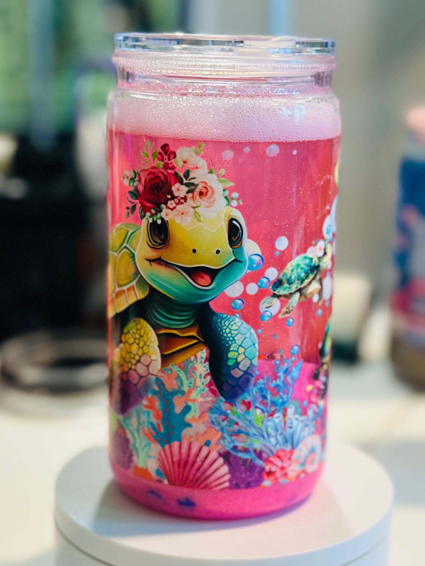 Pink Beach 16oz Acrylic Cup
