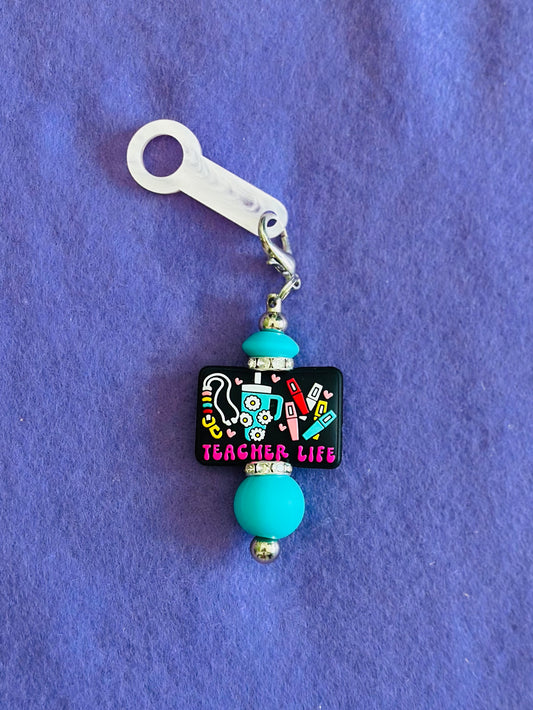 Teacher Life Straw Charm