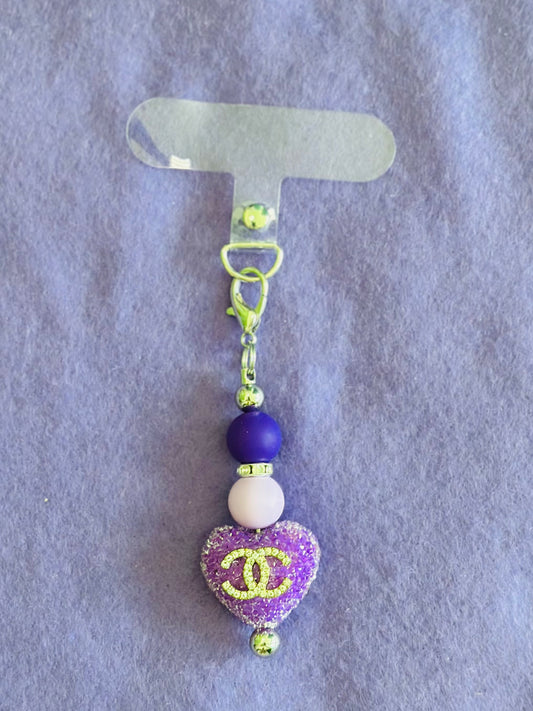 CC Purple Phone Charm