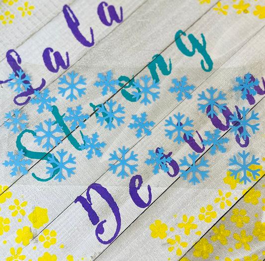 #235 BLUE SNOWFLAKES