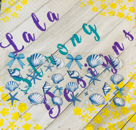 #2 BEACH SHELLS BLUE