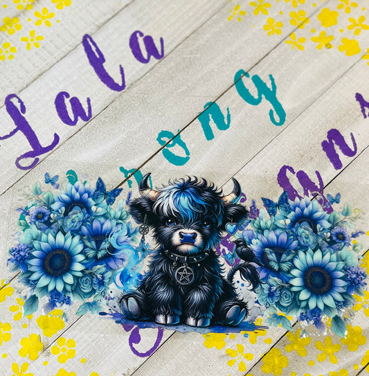 #276 HEIFER (BLUE & TEAL FLOWERS)