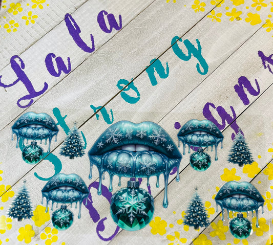 #238 TEAL LIPS CHRISTMAS