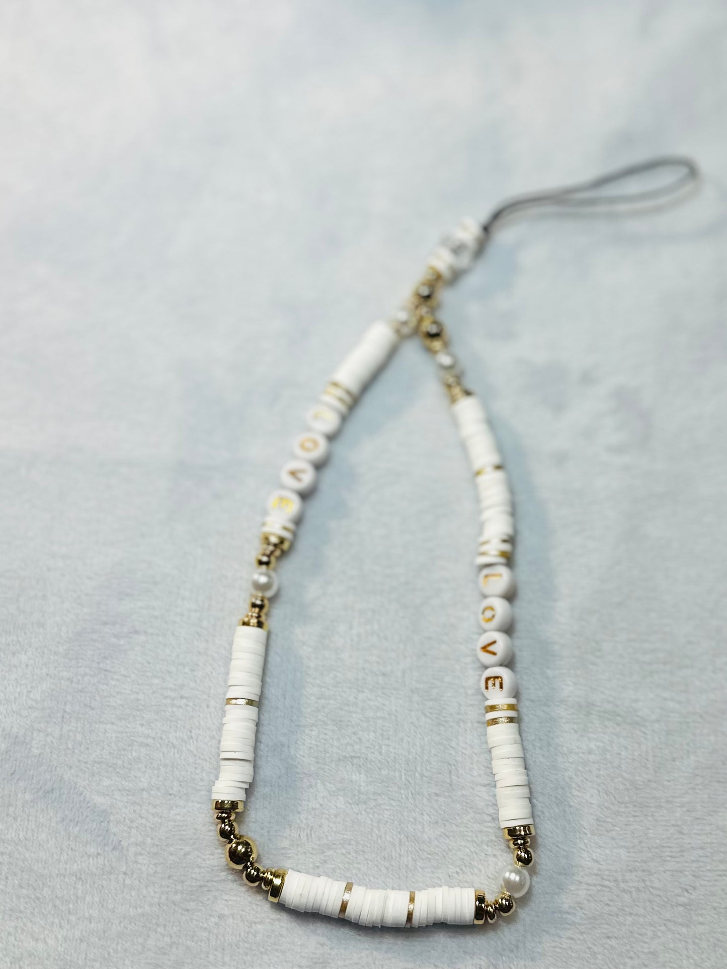 CELL PHONE CHARM WHITE