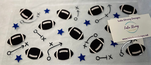 #134 FOOTBALL W/ BLUE STARS