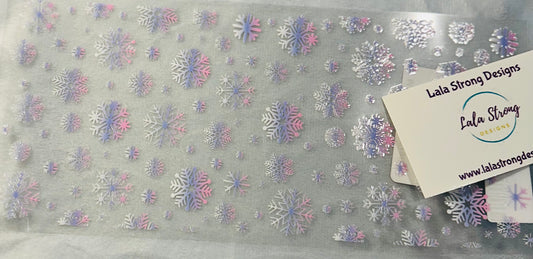 #233 SNOWFLAKES PINK PURPLE