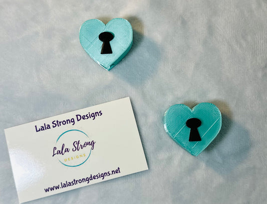 TIFFANY HEART STRAW TOPPERS