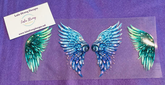 #430 ANGEL WINGS PURPLE/TEAL