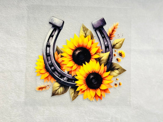 #476 SUNFLOWER & HORSESHOES 4IN