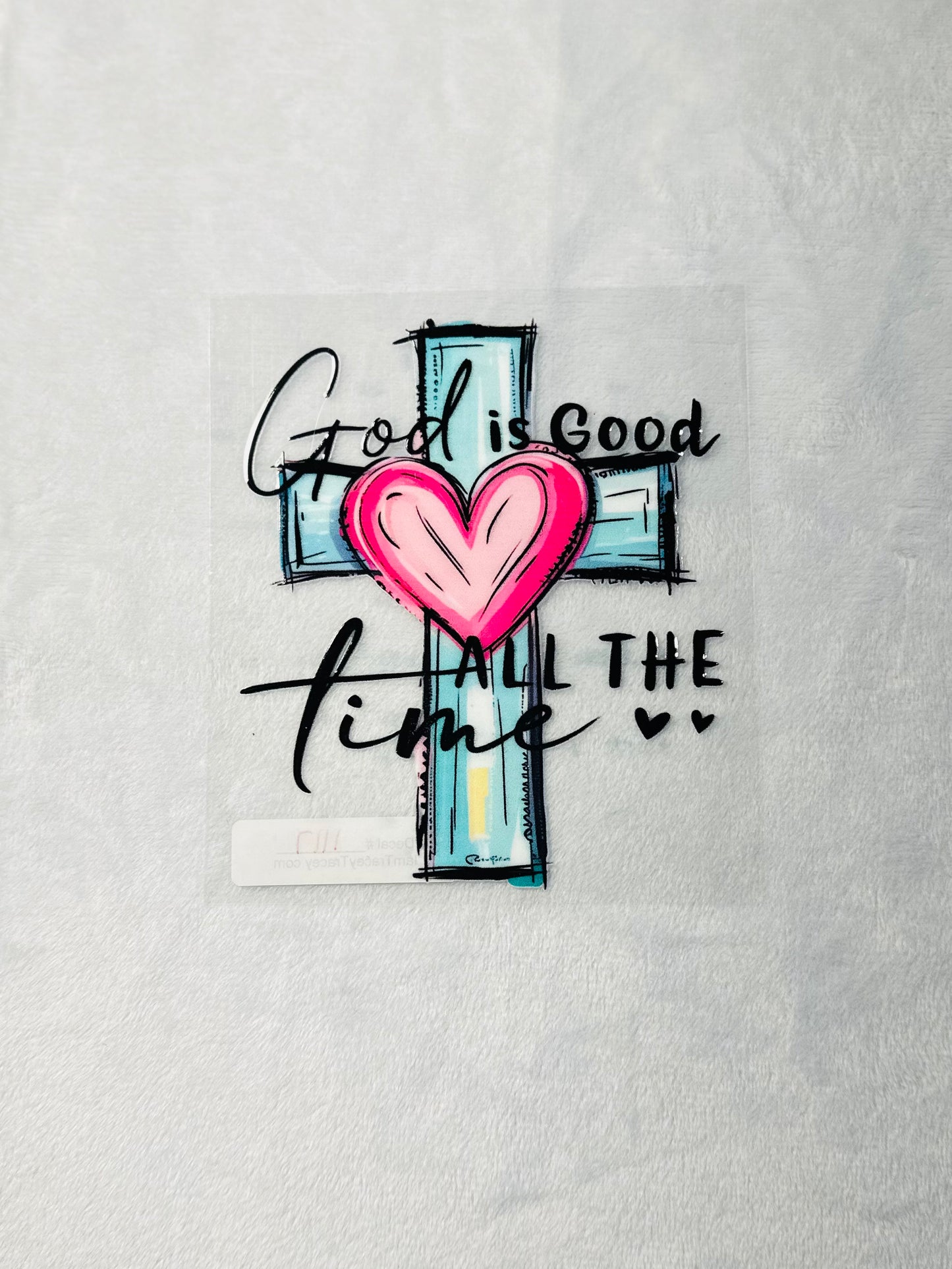 #455 GOD IS GOOD DECAL 4IN