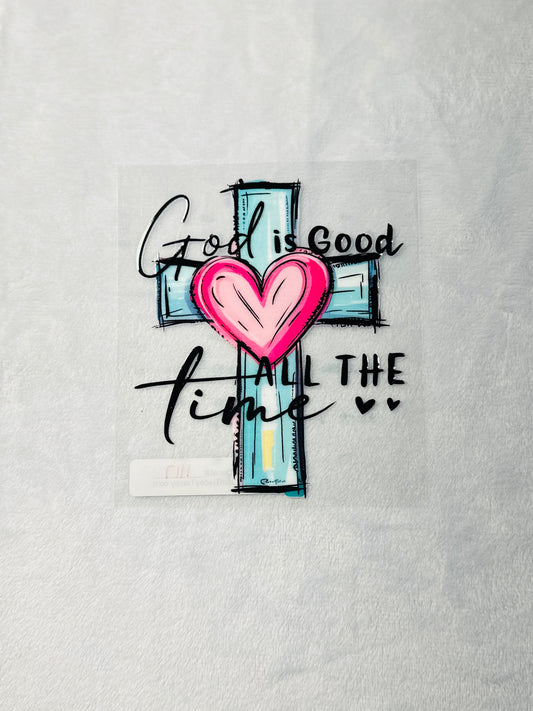 #455 GOD IS GOOD DECAL 4IN