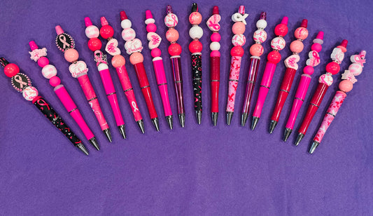 BREAST CANCER BEADED PENS