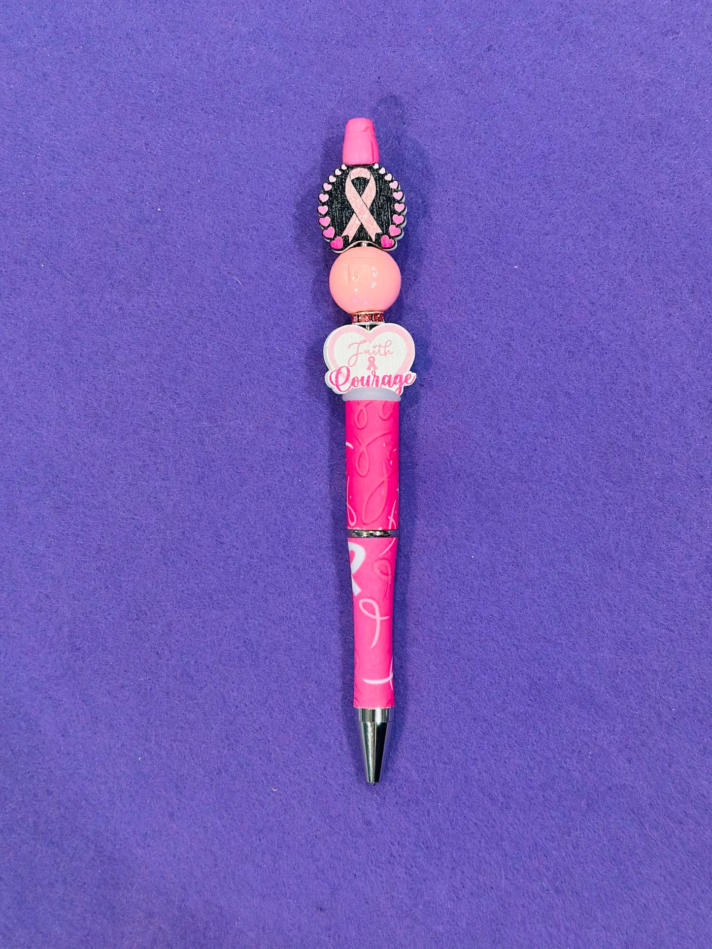 BREAST CANCER BEADED PENS