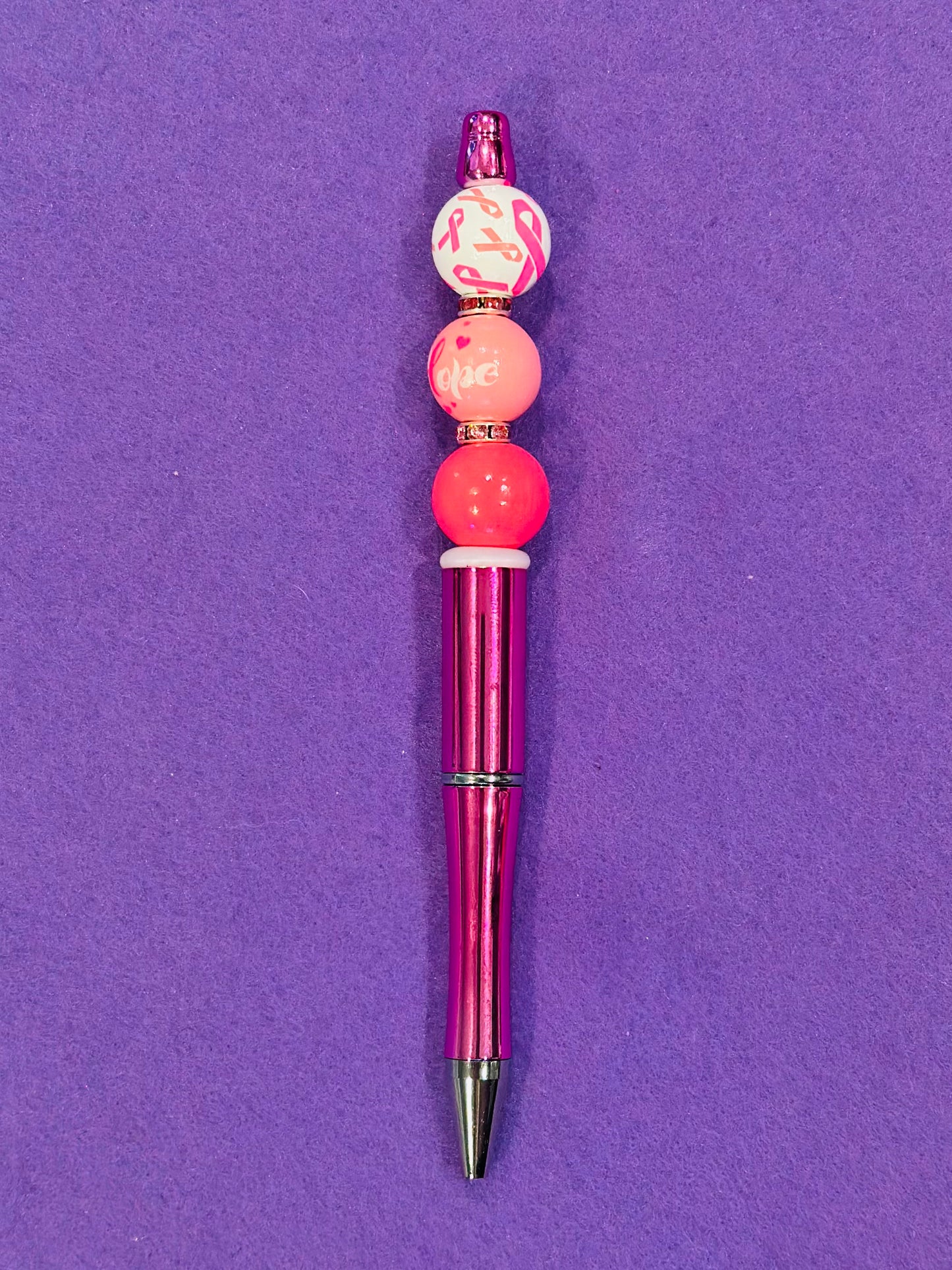 BREAST CANCER BEADED PENS
