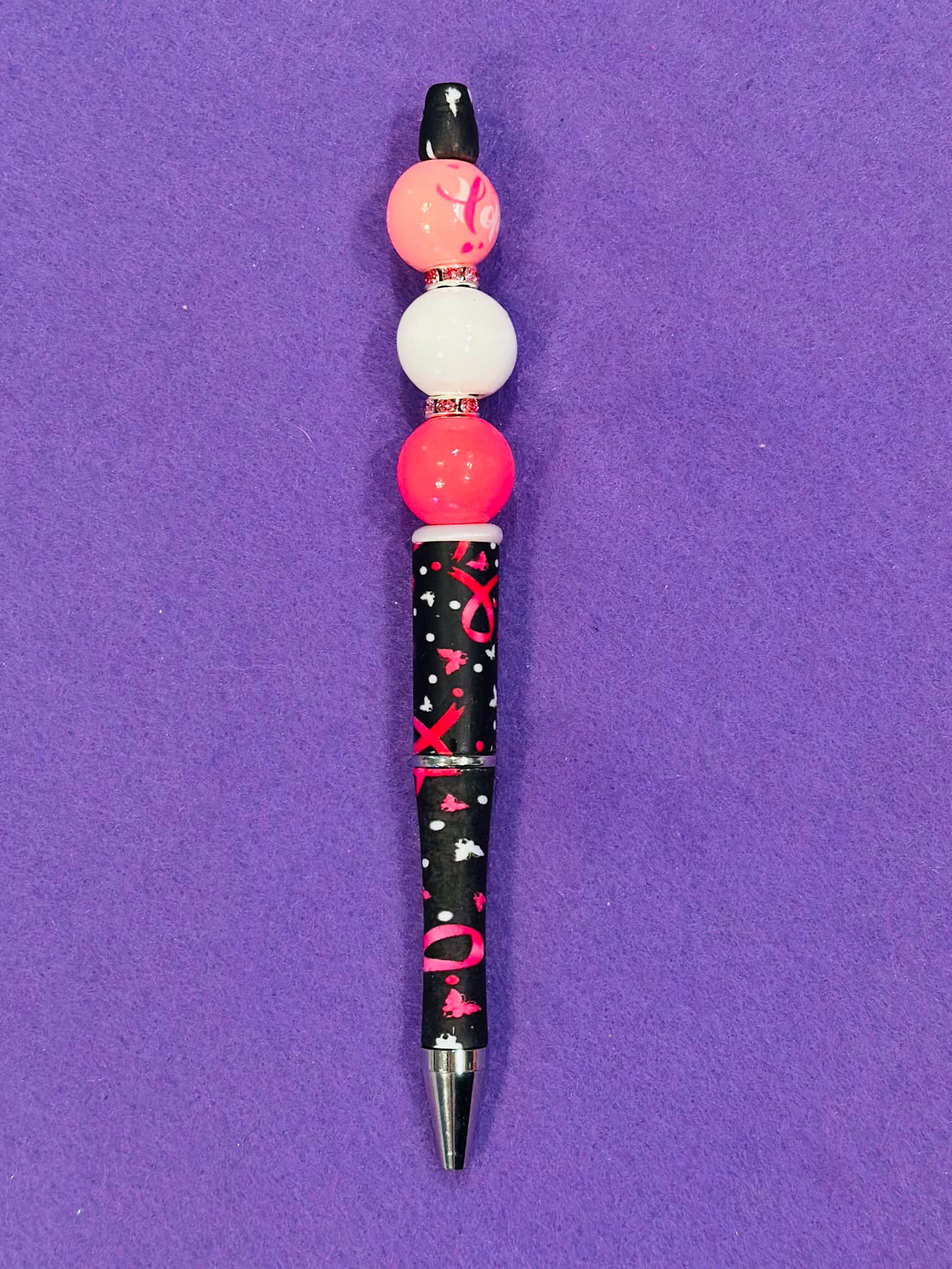 BREAST CANCER BEADED PENS