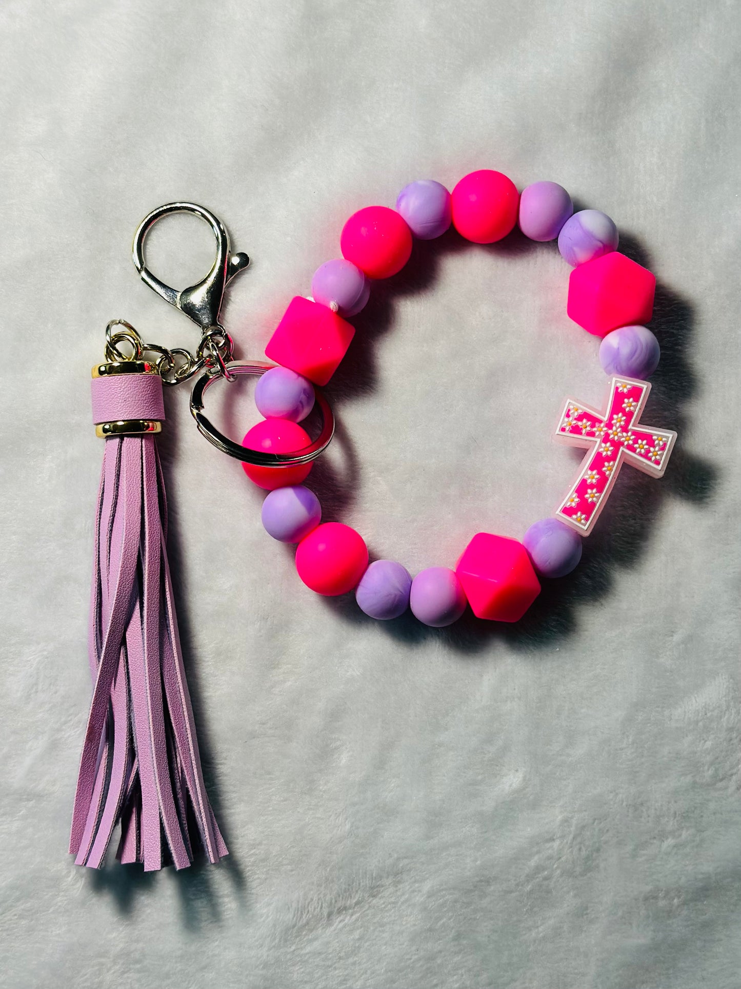 BEADED WRISTLET KEYCHAINS