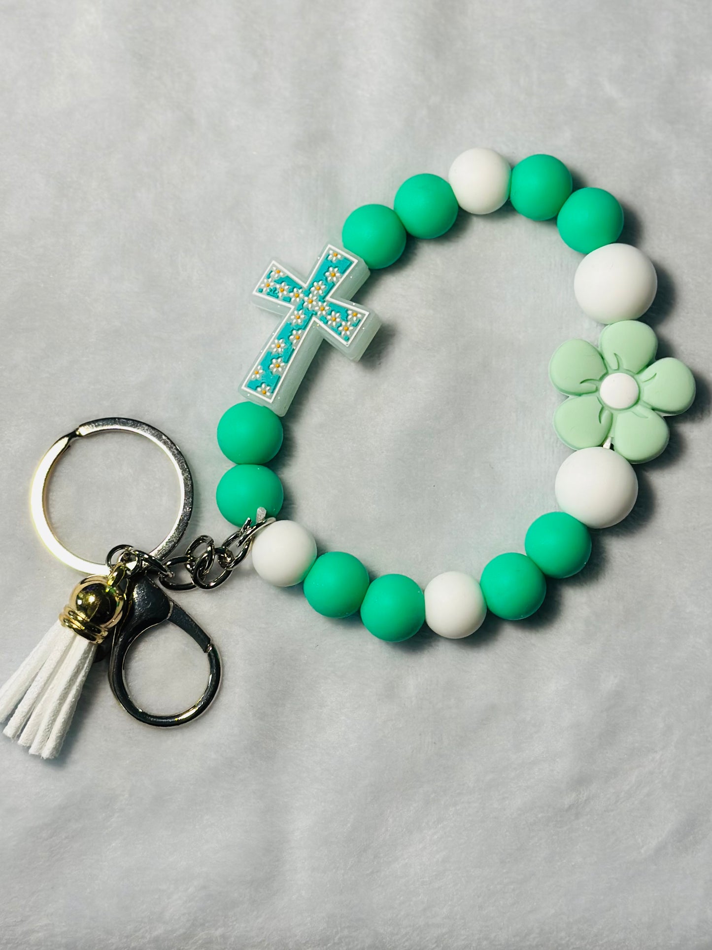 BEADED WRISTLET KEYCHAINS