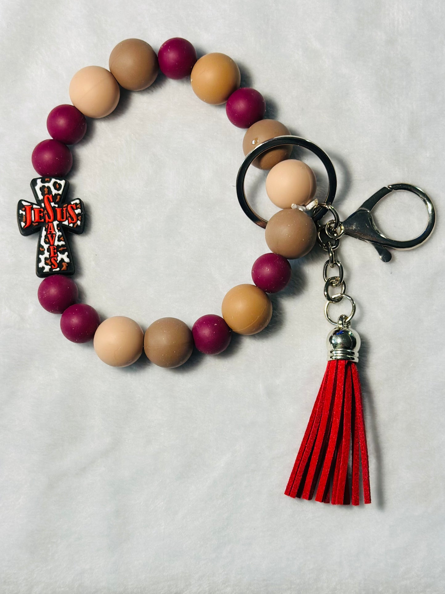 BEADED WRISTLET KEYCHAINS