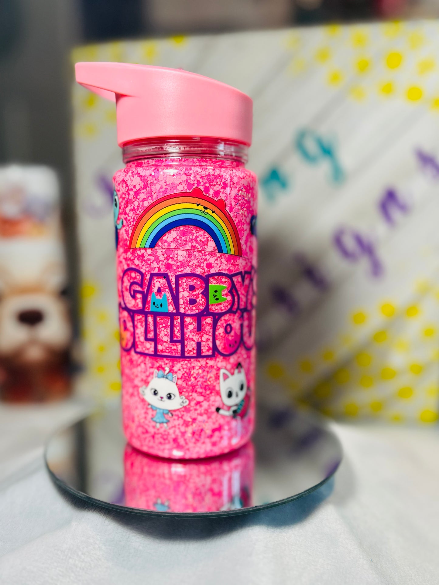 10oz Acrylic Snow Globe Kids Cup Gabby’s Dollhouse