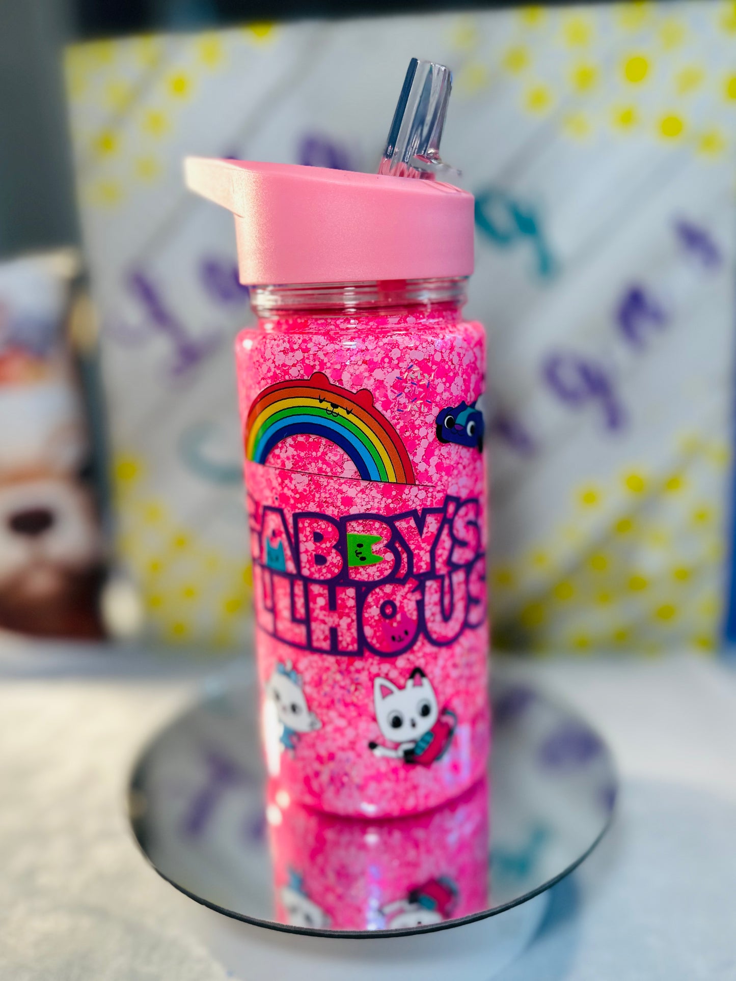 10oz Acrylic Snow Globe Kids Cup Gabby’s Dollhouse