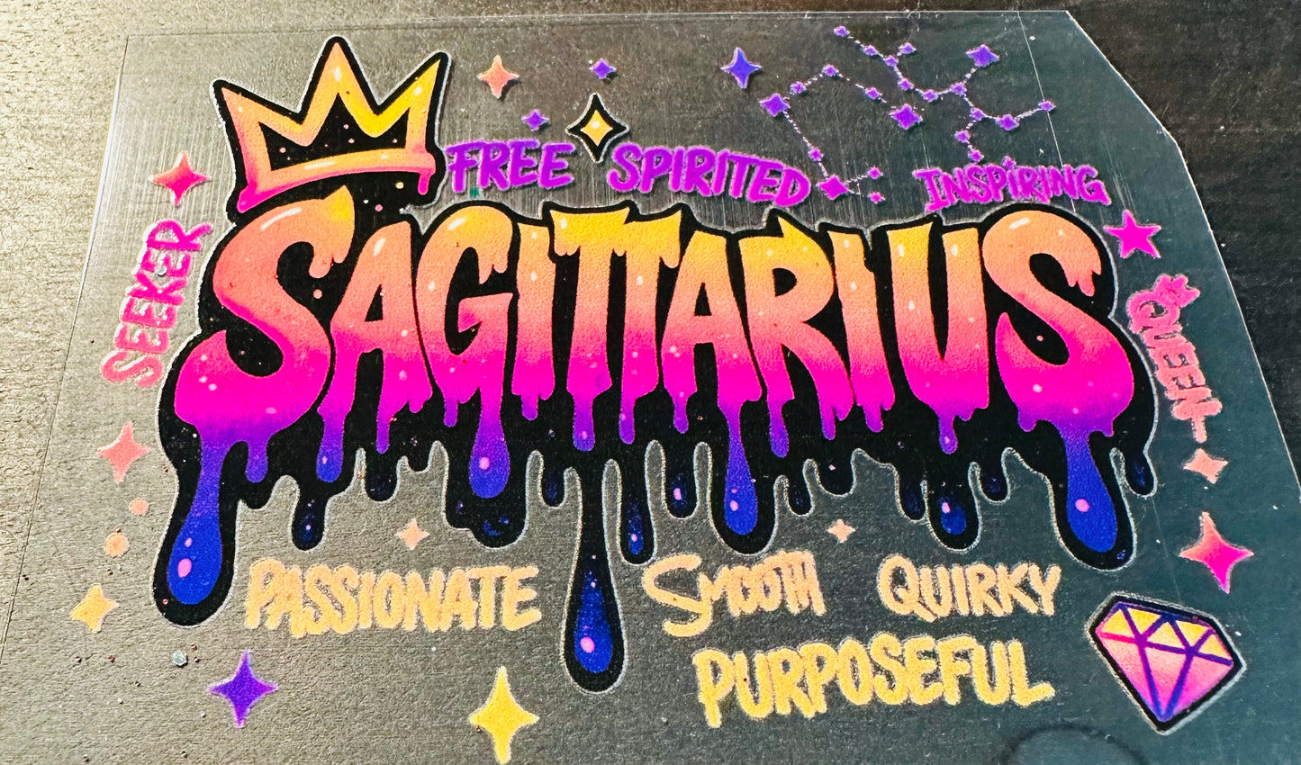 4 INCH UV DTF ZODIAC DECALS