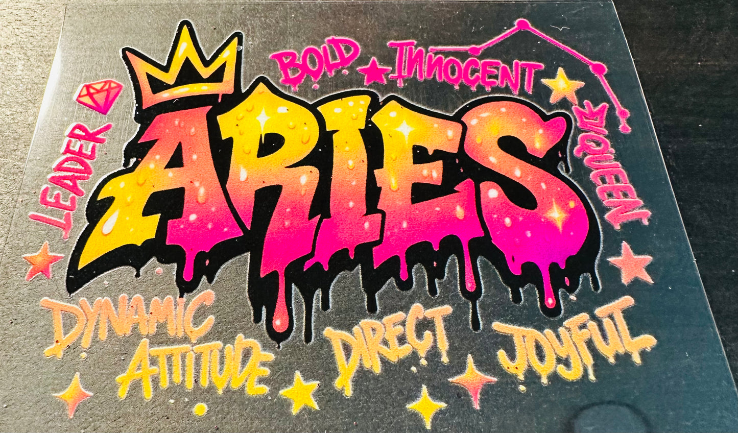 4 INCH UV DTF ZODIAC DECALS