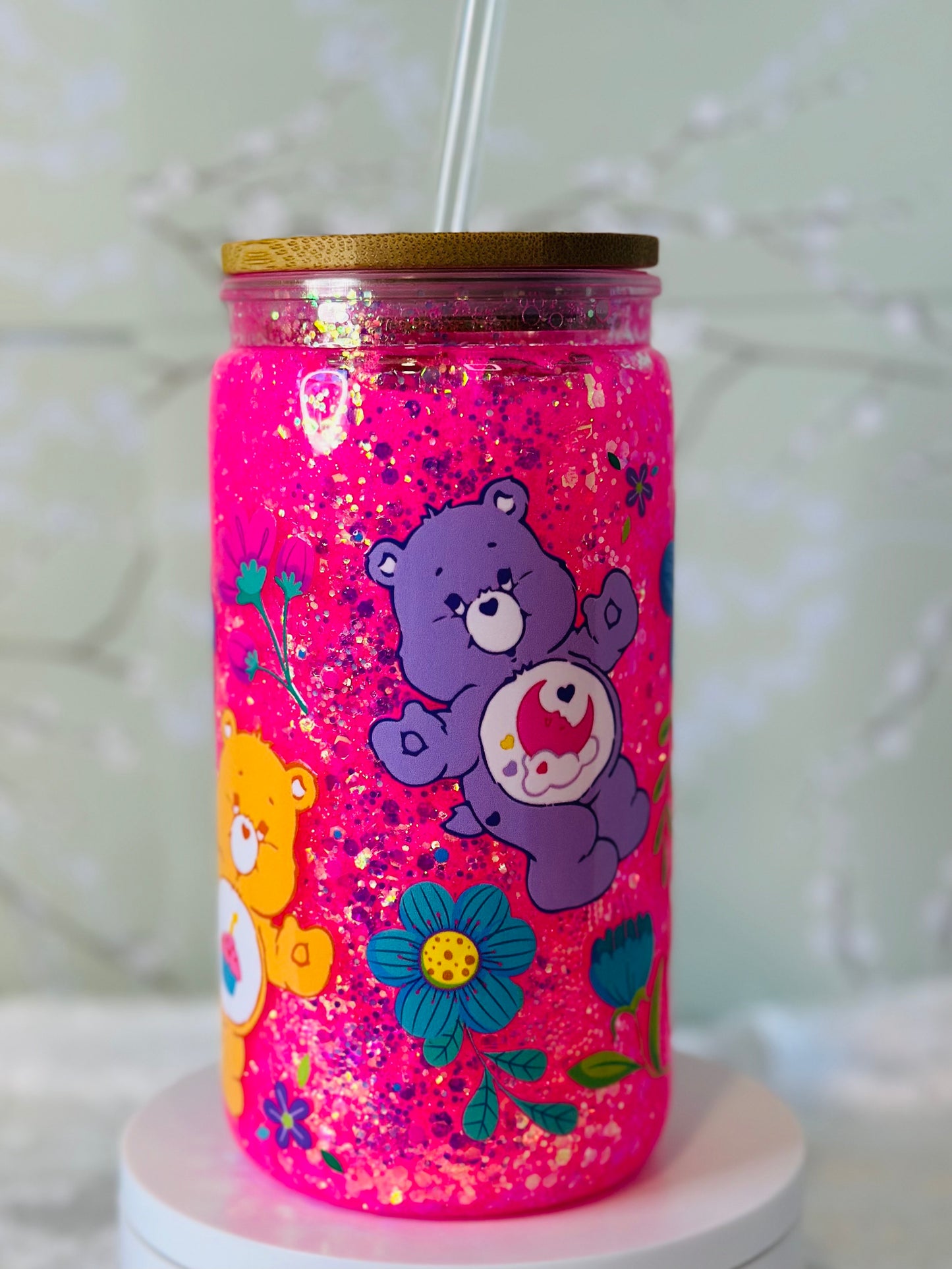 16oz Care Bears Snow Globe Cup