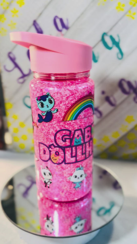 10oz Acrylic Snow Globe Kids Cup Gabby’s Dollhouse